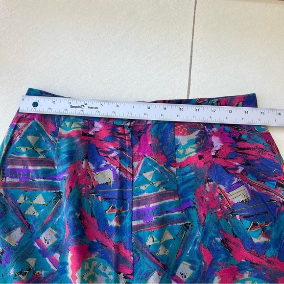 Vintage Georgiou 100% Silk 2 piece Set With Top and  skirt Women’s Size M - Picture 9 of 11